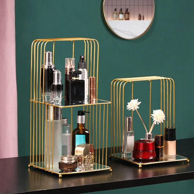 Golden Makeup Organizer