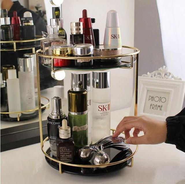 Steel makeup organizer