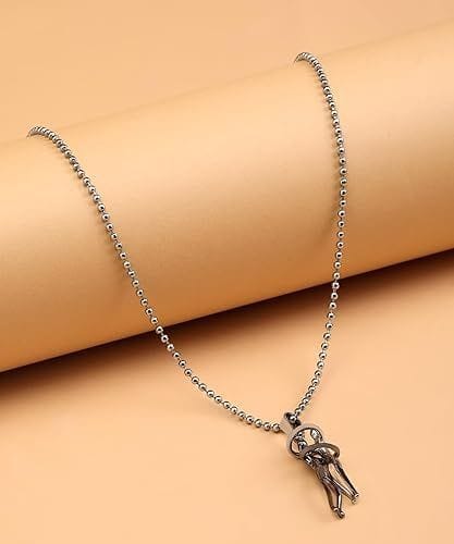 Couple Hug Necklace (Silver)
