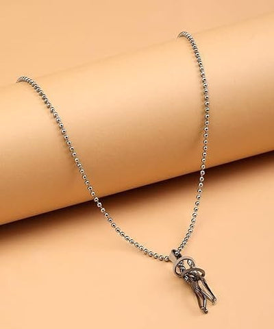Couple Hug Necklace (Silver)