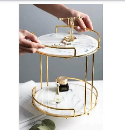 Steel makeup organizer
