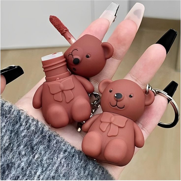 Teddy Bear Lip Gloss- With KEYCHAIN