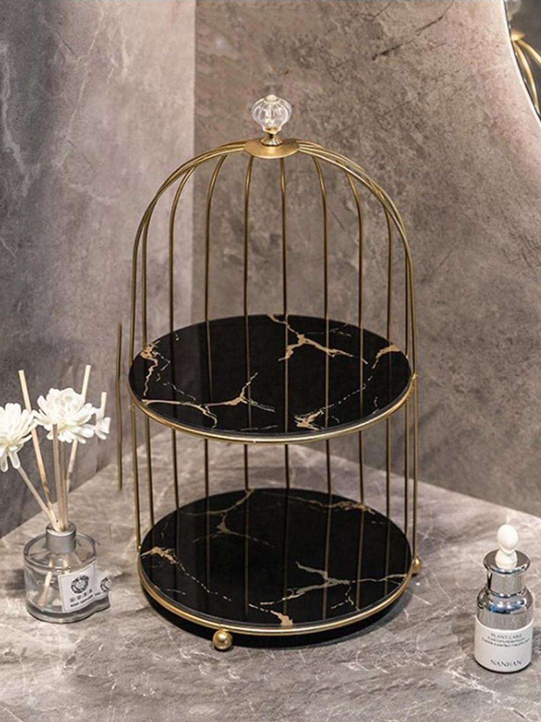 Golden Metal Makeup Organizer