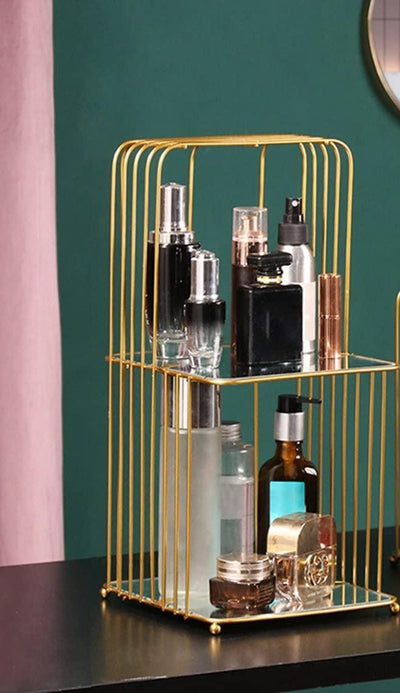 Golden Makeup Organizer