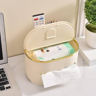 Makeup Organizer with Tissue Box