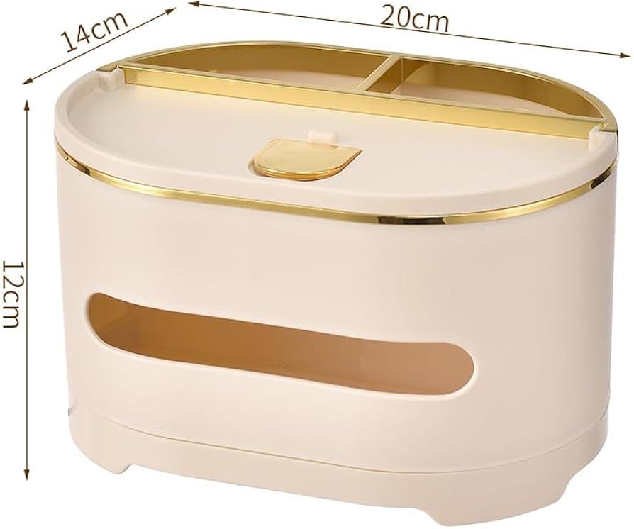 Makeup Organizer with Tissue Box