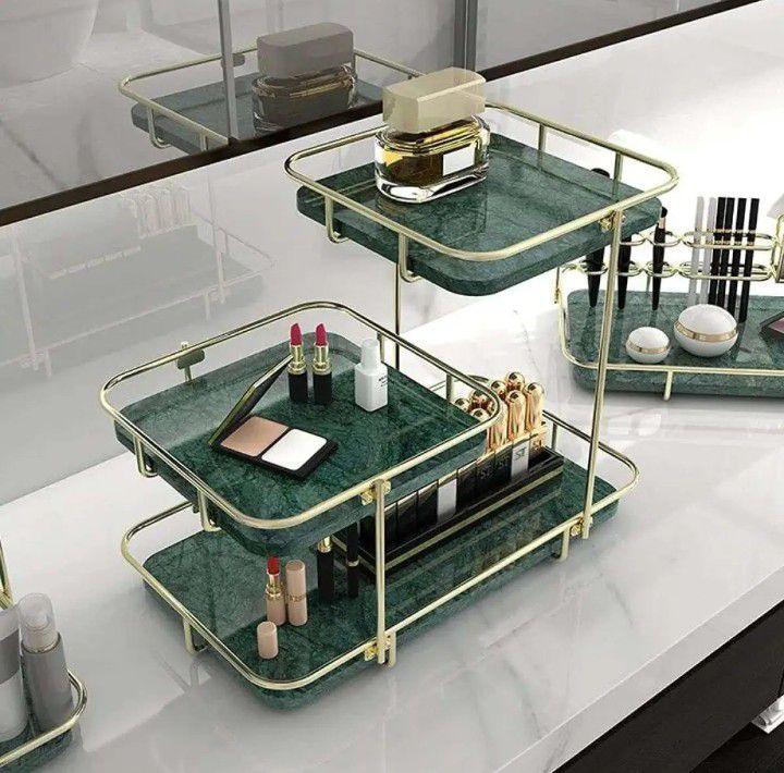 Golden Makeup Organizer