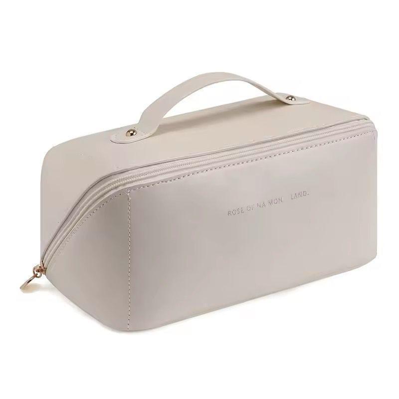 PU Leather Vanity Style Cosmetic Bag - Make Up Organizer Bag