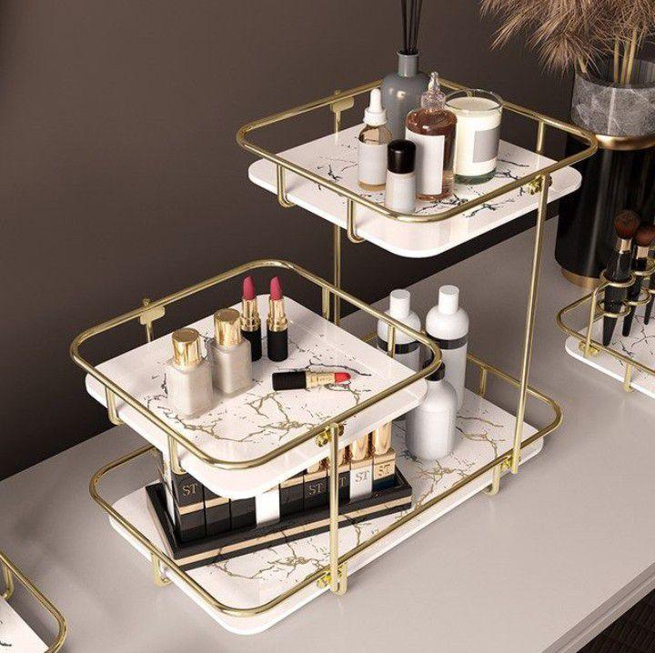Golden Makeup Organizer