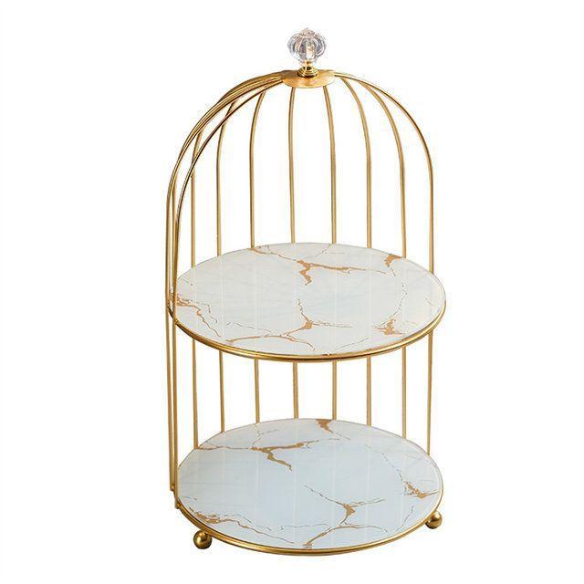Golden Metal Makeup Organizer