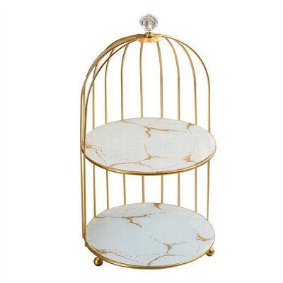 Golden Metal Makeup Organizer